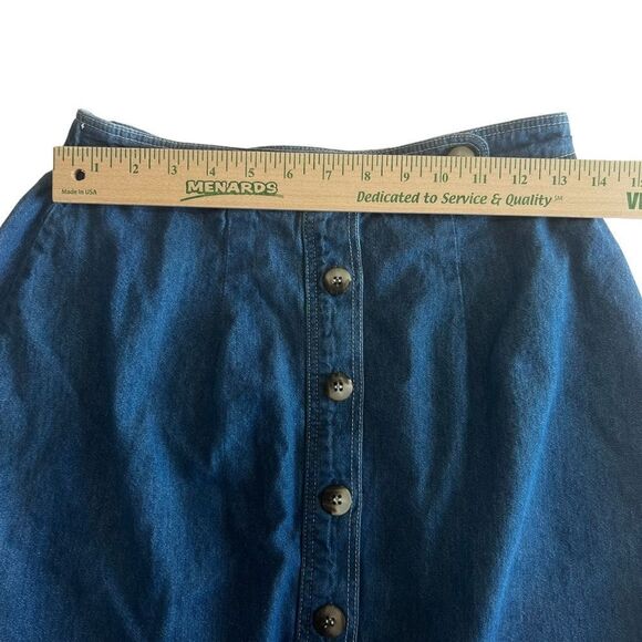 VINTAGE Orvis Denim Skirt size 10 made in USA 100% cotton - Picture 13 of 15